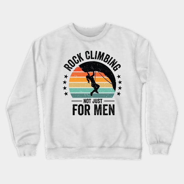 International Women's Day Mountain Retro Rock Climbing Crewneck Sweatshirt by Tom´s TeeStore